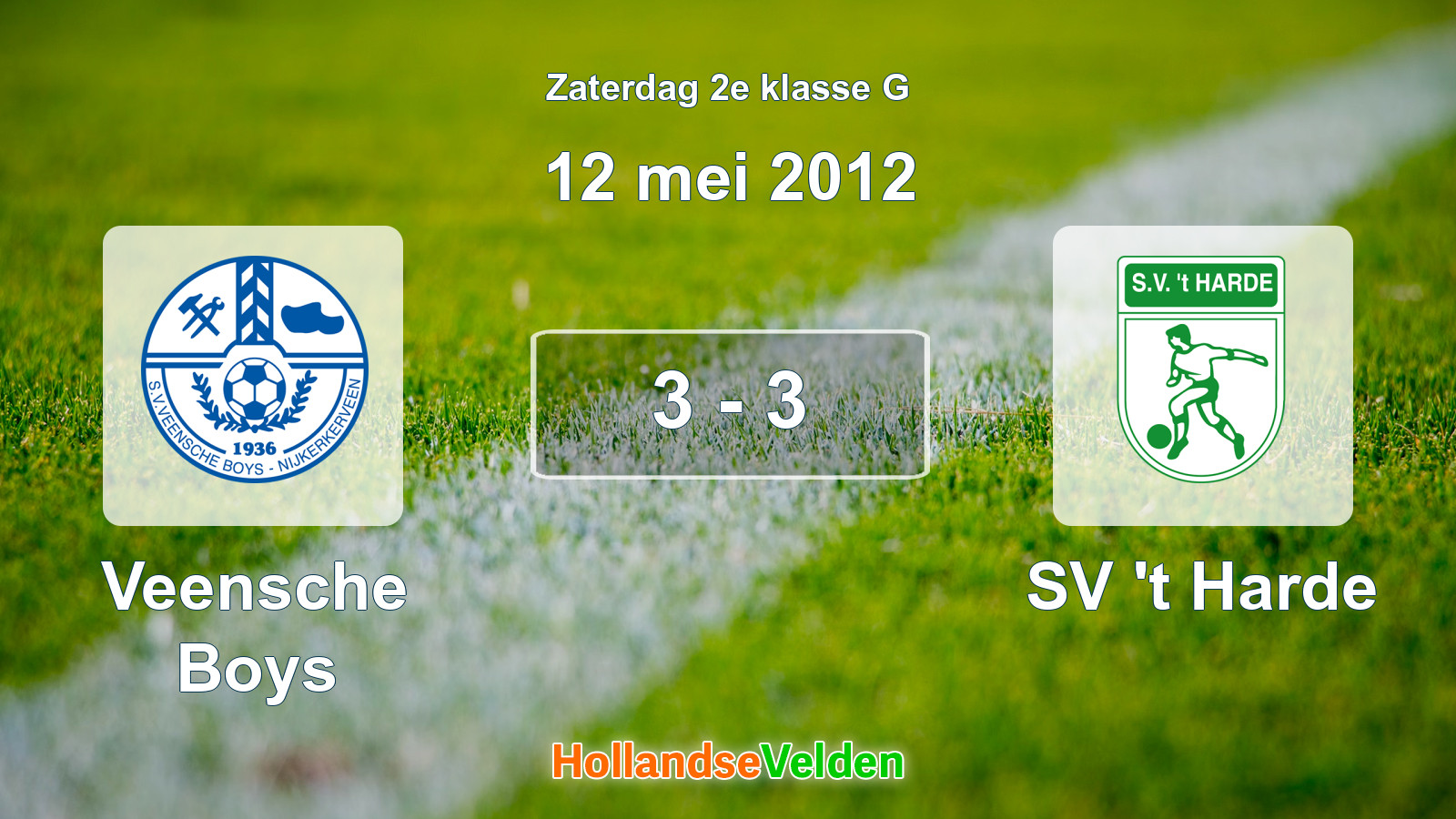 Gespeelde wedstrijd: Veensche Boys - SV 't Harde 3 - 3 (12 mei 2012)