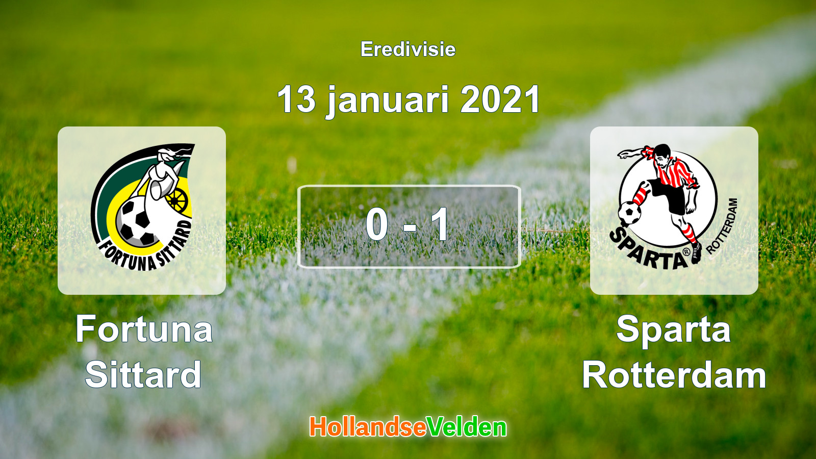 Gespeelde wedstrijd: Fortuna Sittard - Sparta Rotterdam 0 - 1 (13 januari 2021)