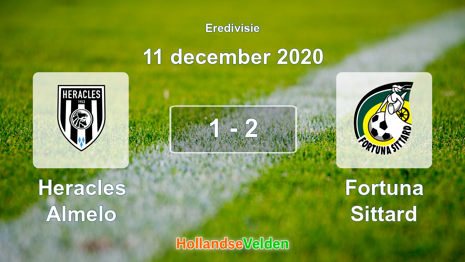 Gespeelde wedstrijd: Heracles Almelo - Fortuna Sittard 1 - 2 (11 december 2020)