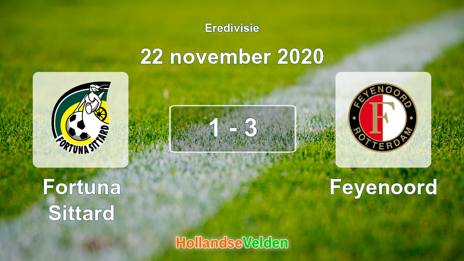Gespeelde wedstrijd: Fortuna Sittard - Feyenoord 1 - 3 (22 november 2020)