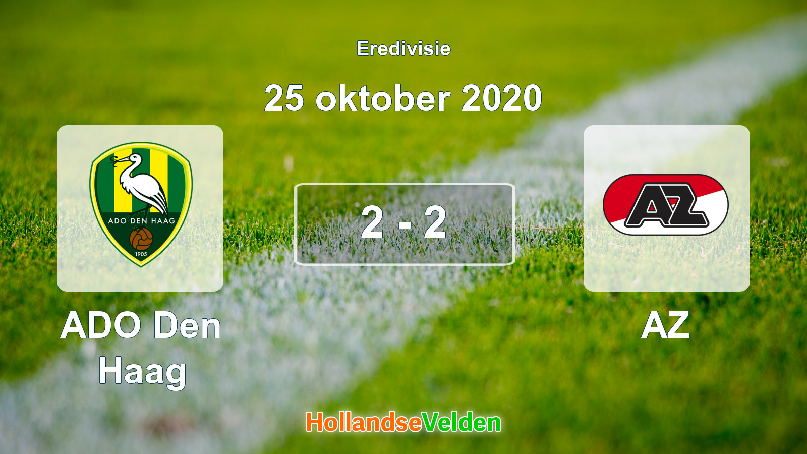 Gespeelde wedstrijd: ADO Den Haag - AZ 2 - 2 (25 oktober 2020)