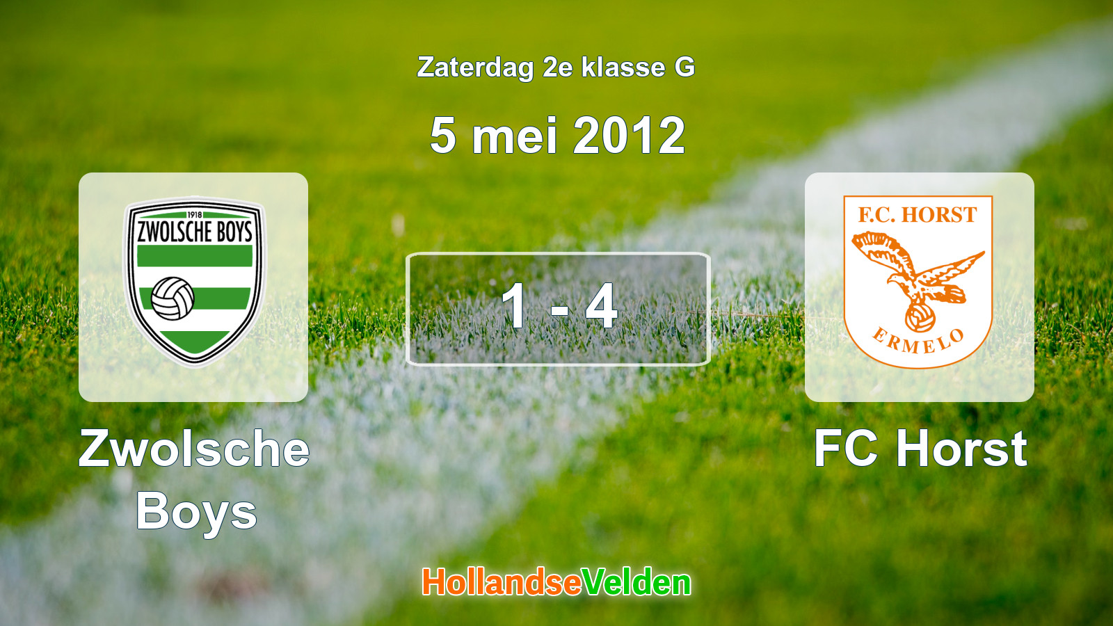 Gespeelde wedstrijd: Zwolsche Boys - FC Horst 1 - 4 (5 mei 2012)