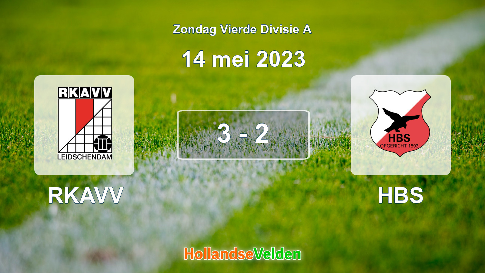 Gespeelde wedstrijd: RKAVV - HBS 3 - 2 (14 mei 2023)
