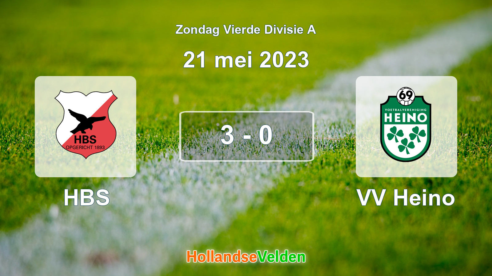 Gespeelde wedstrijd: HBS - VV Heino 3 - 0 (21 mei 2023)