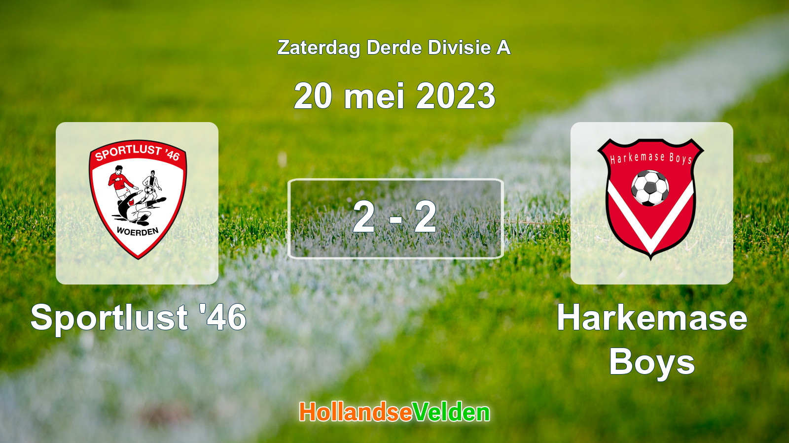 Gespeelde wedstrijd: Sportlust '46 - Harkemase Boys 2 - 2 (20 mei 2023)