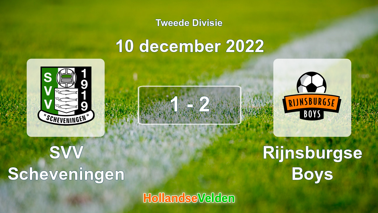 Gespeelde wedstrijd: SVV Scheveningen - Rijnsburgse Boys 1 - 2 (10 december 2022)