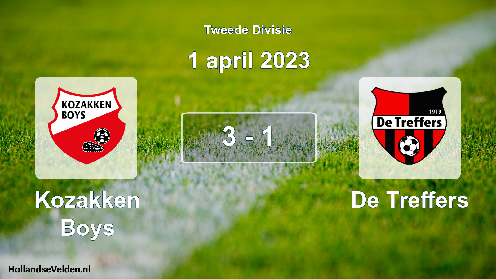 Gespeelde wedstrijd: Kozakken Boys - De Treffers 3 - 1 (1 april 2023)