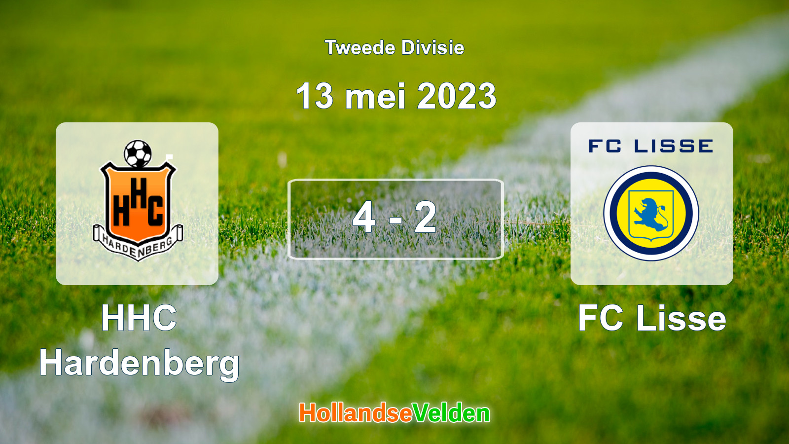 Gespeelde wedstrijd: HHC Hardenberg - FC Lisse 4 - 2 (13 mei 2023)