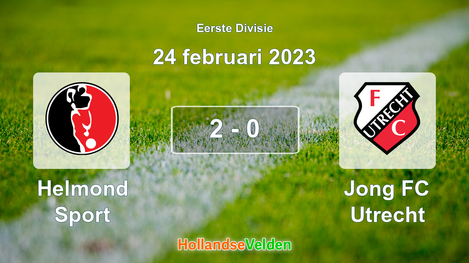 Gespeelde wedstrijd: Helmond Sport - Jong FC Utrecht 2 - 0 (24 februari 2023)