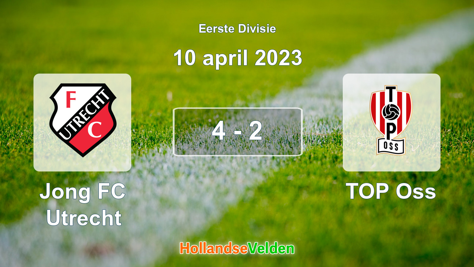 Gespeelde wedstrijd: Jong FC Utrecht - TOP Oss 4 - 2 (10 april 2023)