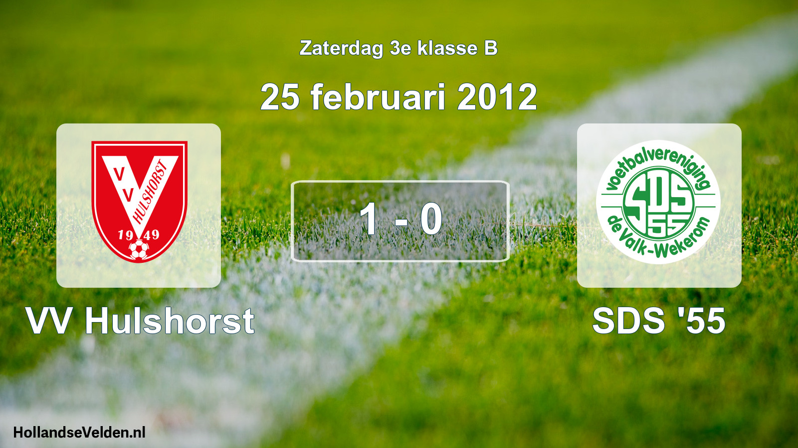 Gespeelde wedstrijd: VV Hulshorst - SDS '55 1 - 0 (25 februari 2012)