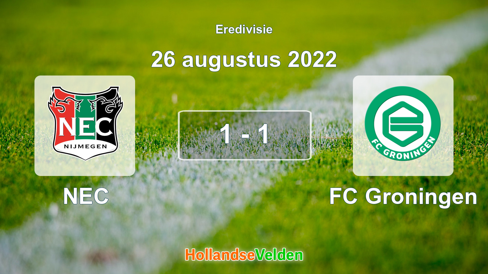 Gespeelde wedstrijd: NEC - FC Groningen 1 - 1 (26 augustus 2022)