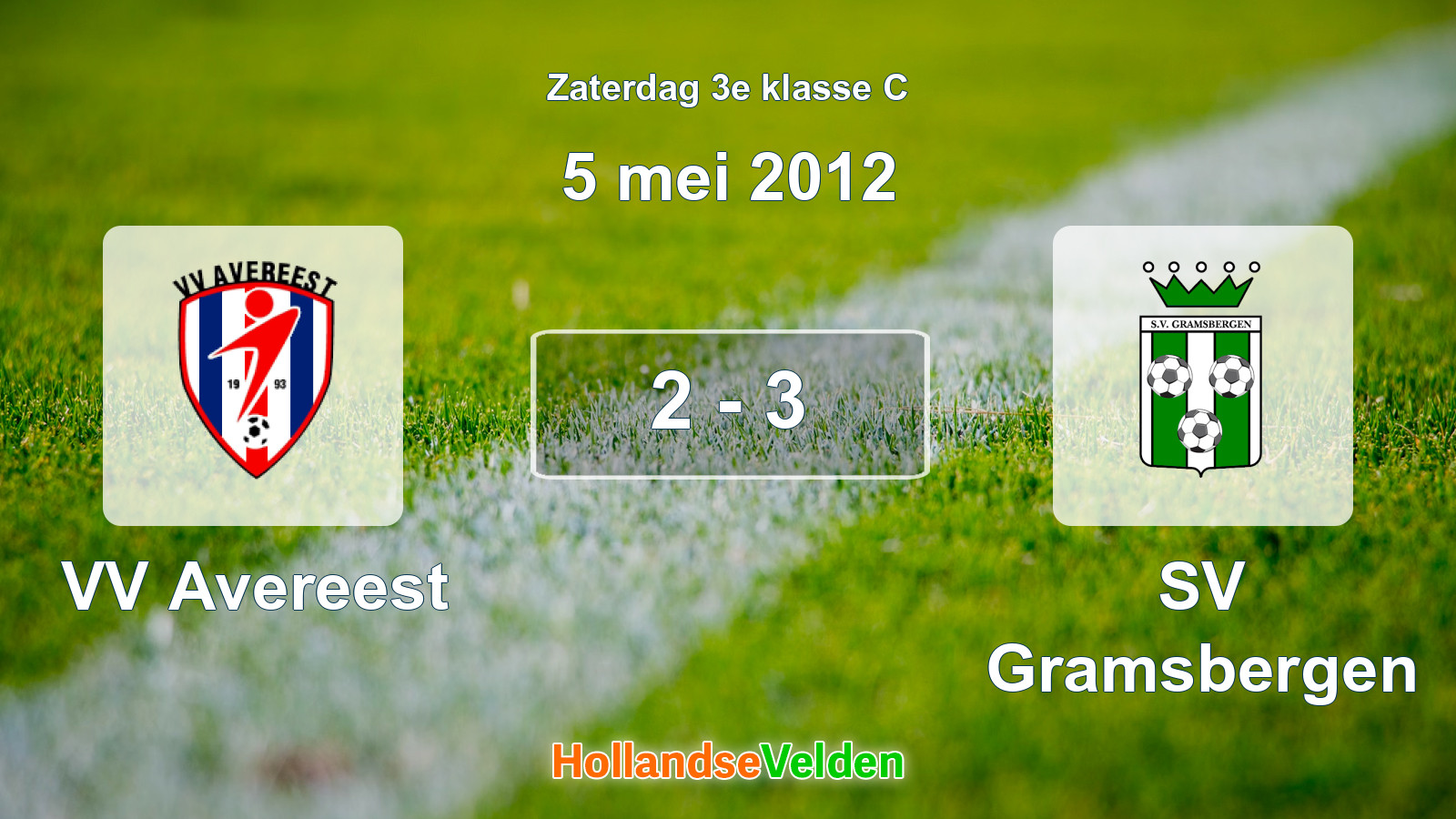 Gespeelde wedstrijd: VV Avereest - SV Gramsbergen 2 - 3 (5 mei 2012)
