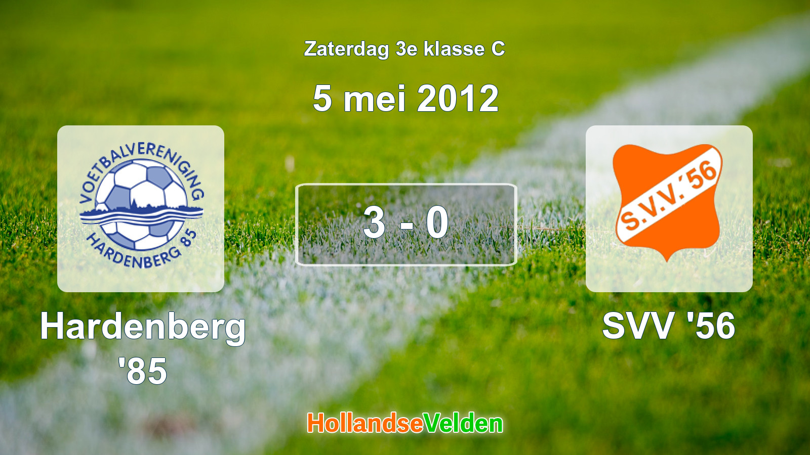 Gespeelde wedstrijd: Hardenberg '85 - SVV '56 3 - 0 (5 mei 2012)