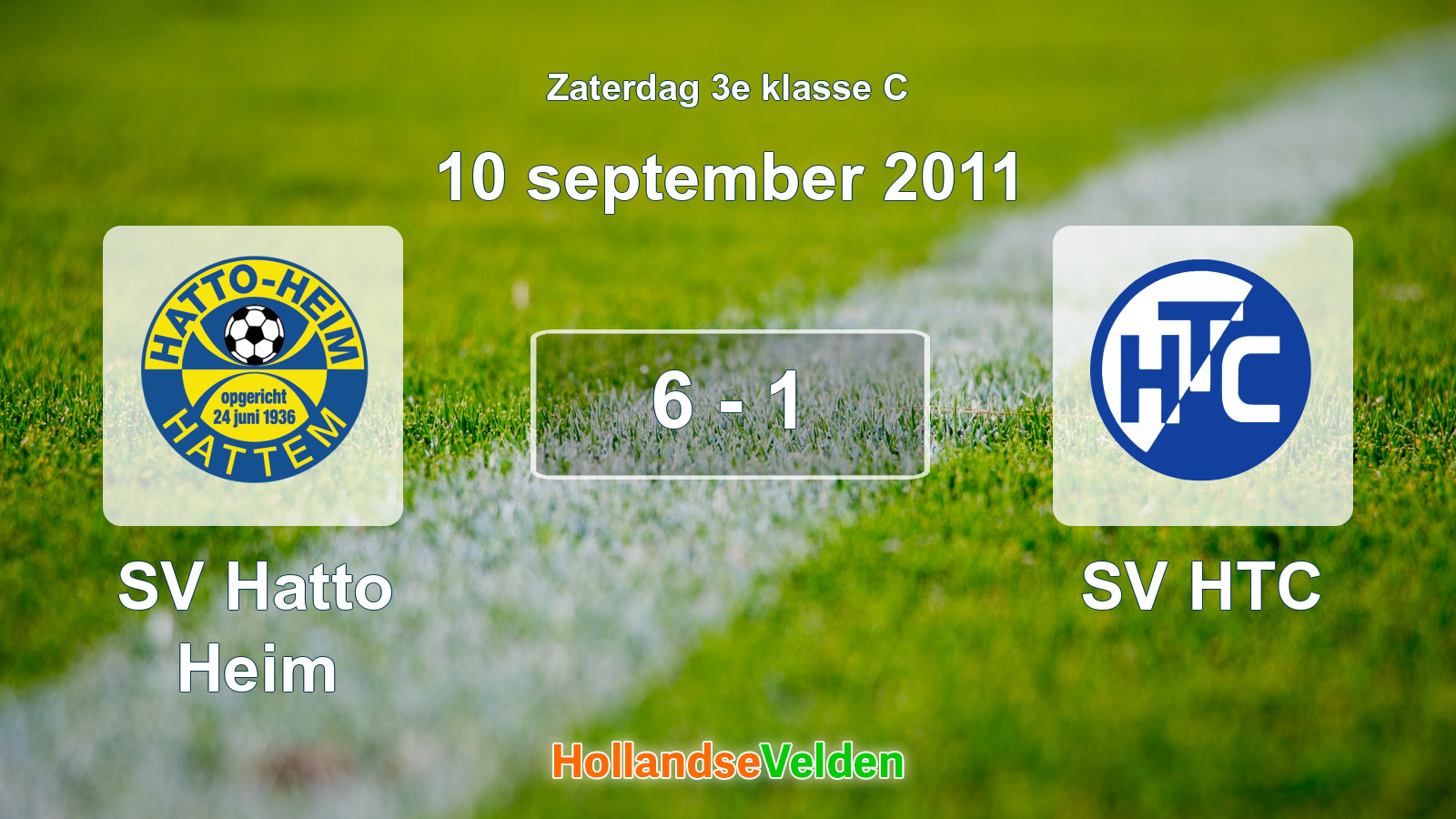 Gespeelde wedstrijd: SV Hatto Heim - SV HTC 6 - 1 (10 september 2011)
