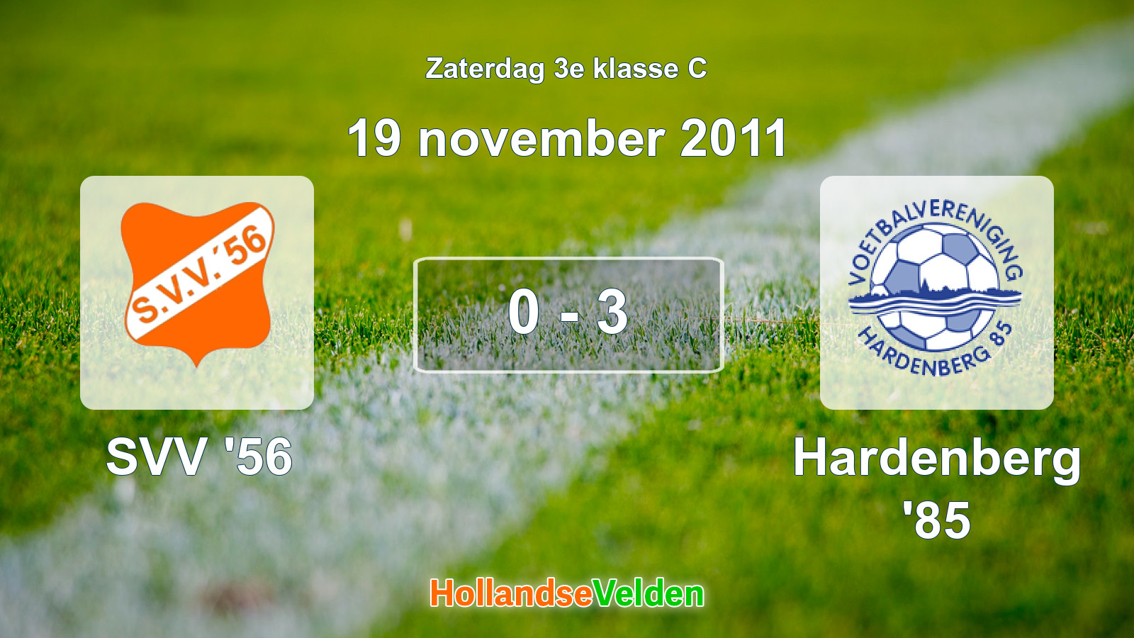 Gespeelde wedstrijd: SVV '56 - Hardenberg '85 0 - 3 (19 november 2011)