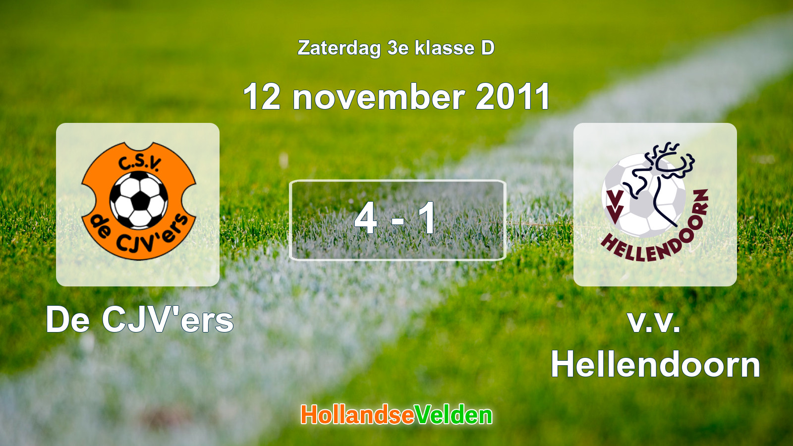 Gespeelde wedstrijd: De CJV'ers - v.v. Hellendoorn 4 - 1 (12 november 2011)