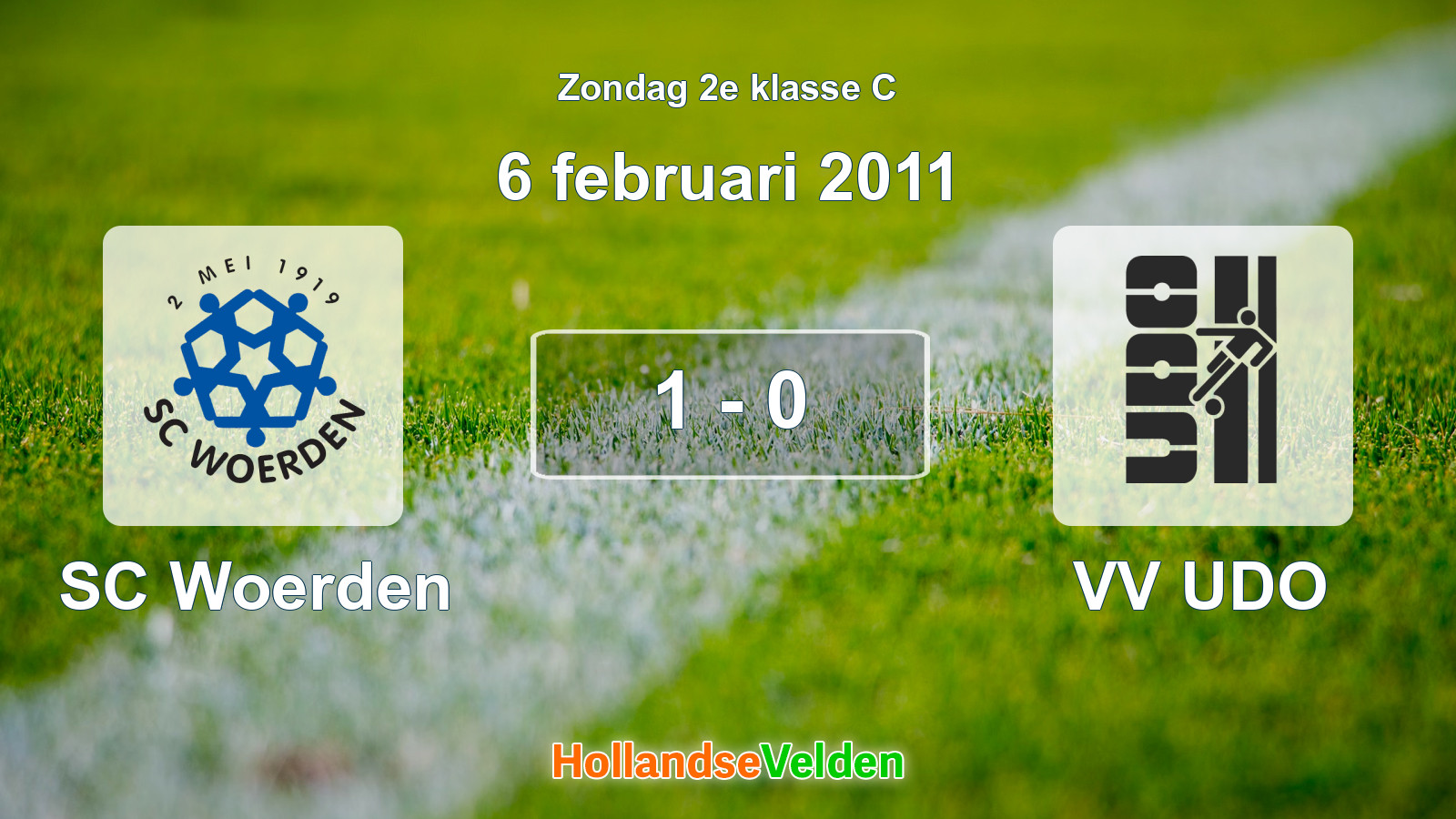 Gespeelde wedstrijd: SC Woerden - VV UDO 1 - 0 (6 februari 2011)