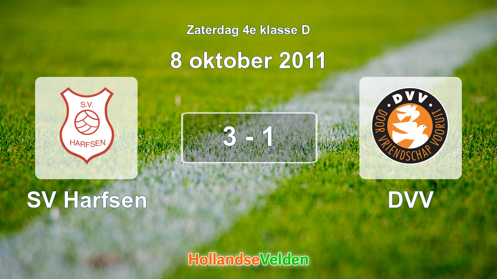 Gespeelde wedstrijd: SV Harfsen - DVV 3 - 1 (8 oktober 2011)