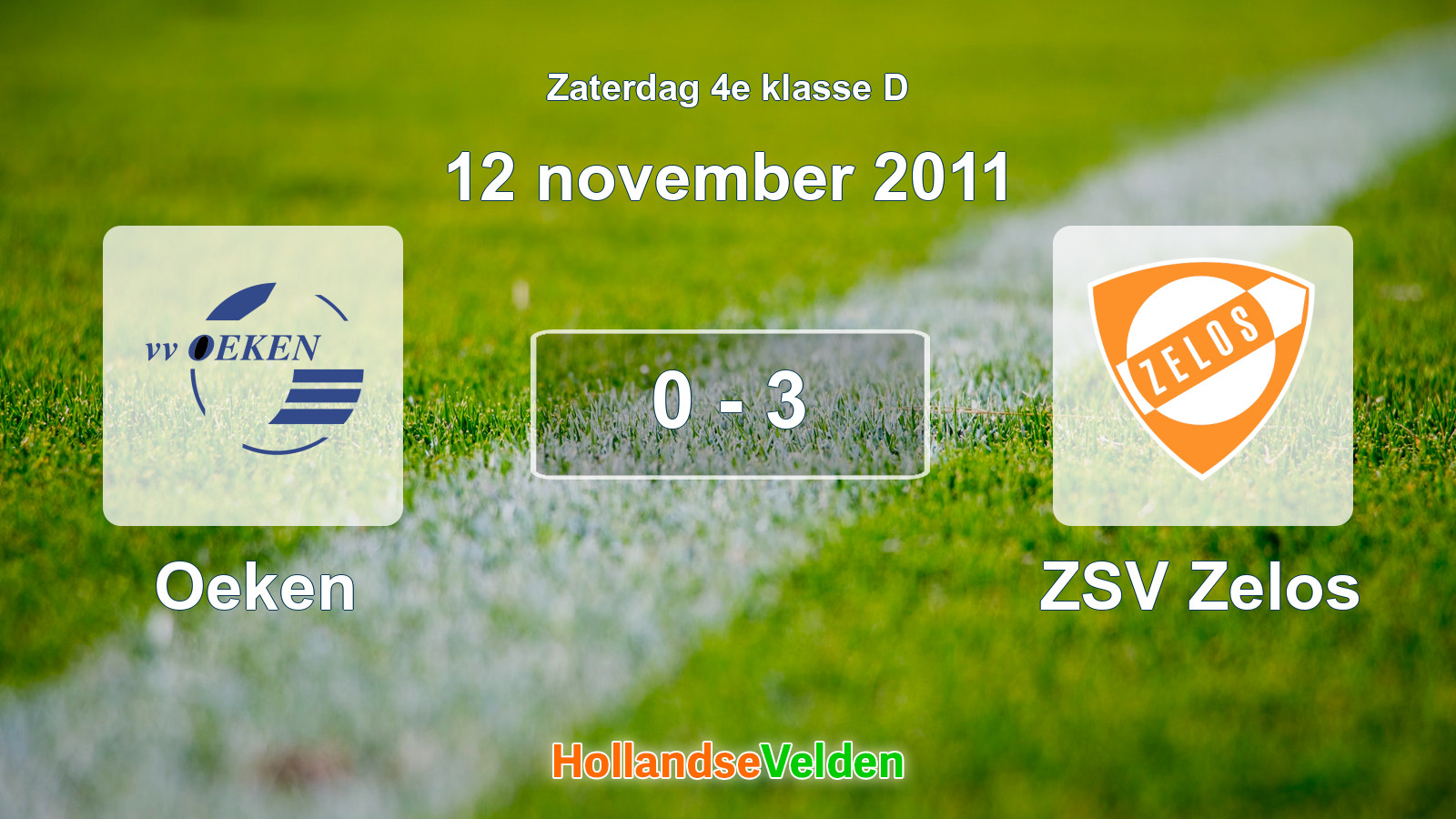 Gespeelde wedstrijd: Oeken - ZSV Zelos 0 - 3 (12 november 2011)