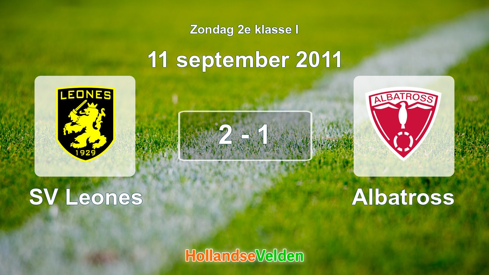 Gespeelde wedstrijd: SV Leones - Albatross 2 - 1 (11 september 2011)