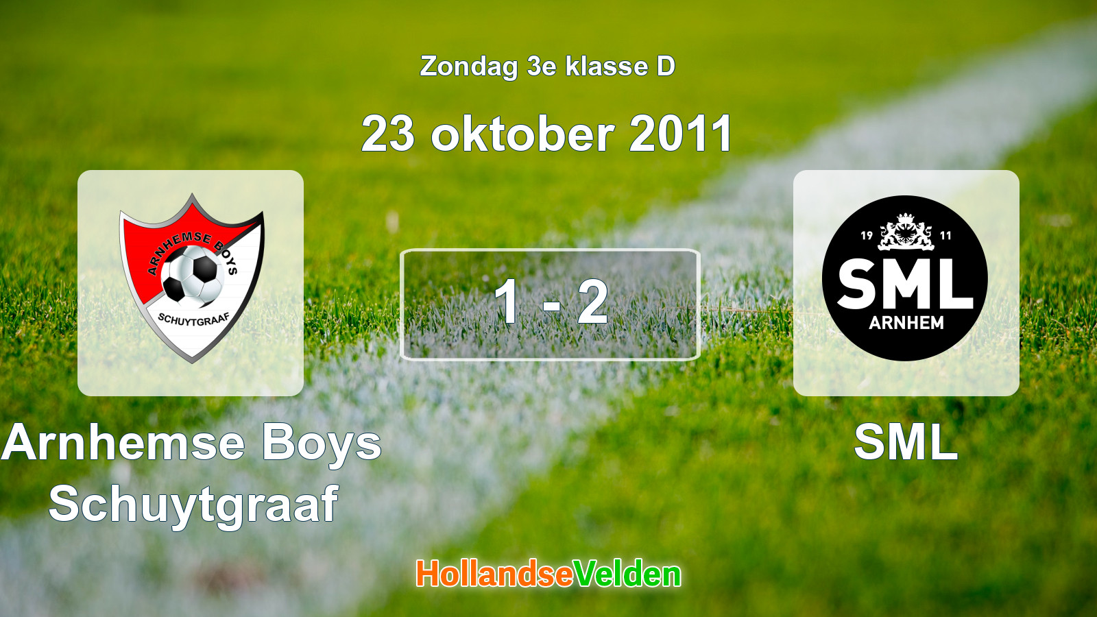 Gespeelde wedstrijd: Arnhemse Boys Schuytgraaf - SML 1 - 2 (23 oktober 2011)