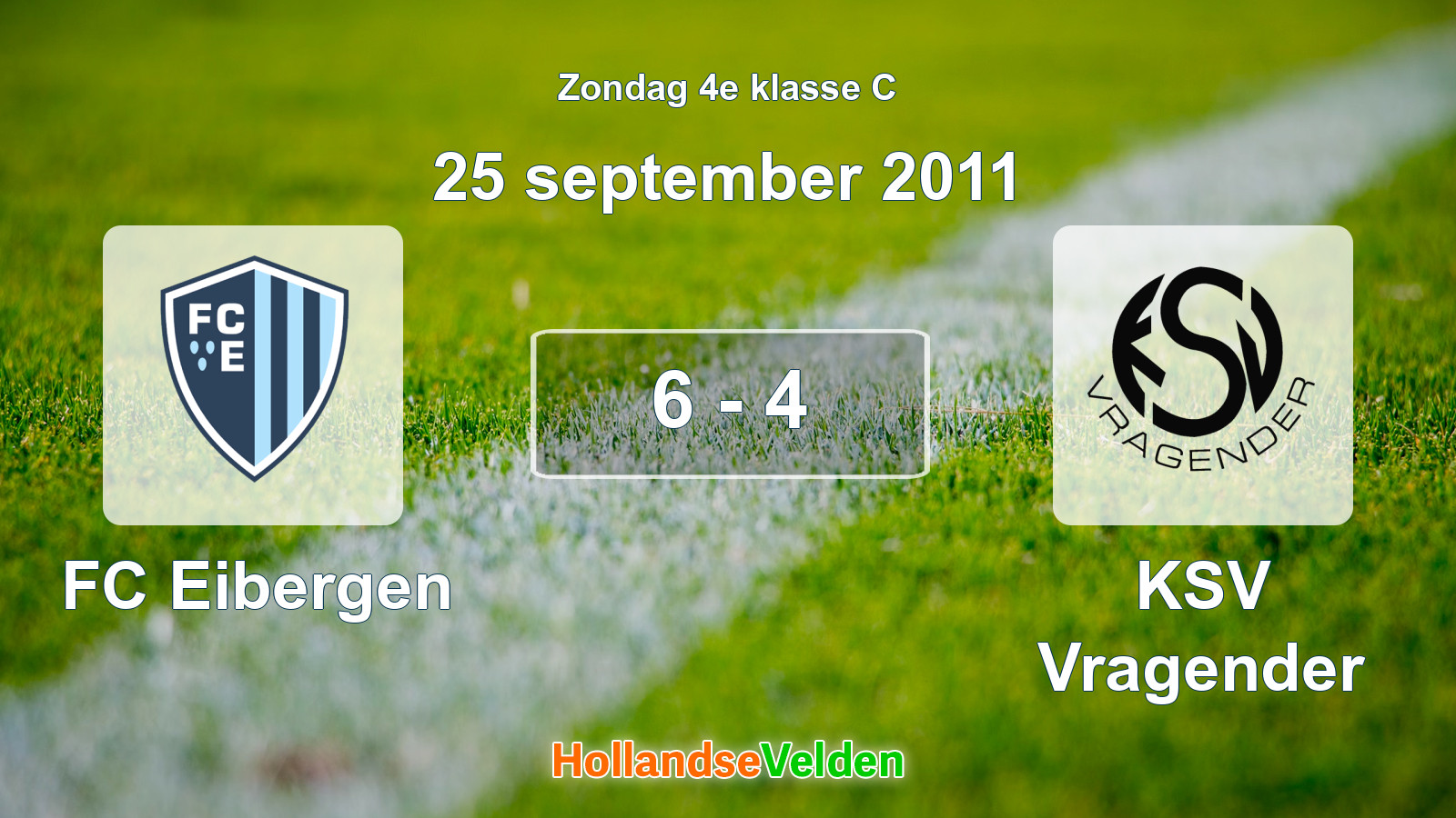 Gespeelde wedstrijd: FC Eibergen - KSV Vragender 6 - 4 (25 september 2011)
