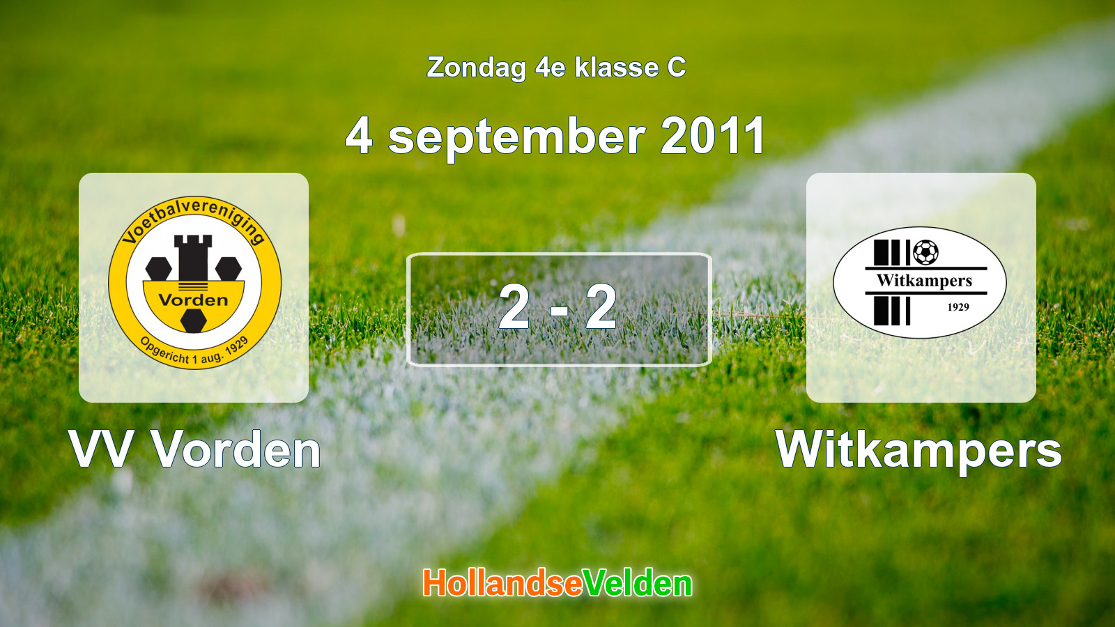 Gespeelde wedstrijd: VV Vorden - Witkampers 2 - 2 (4 september 2011)
