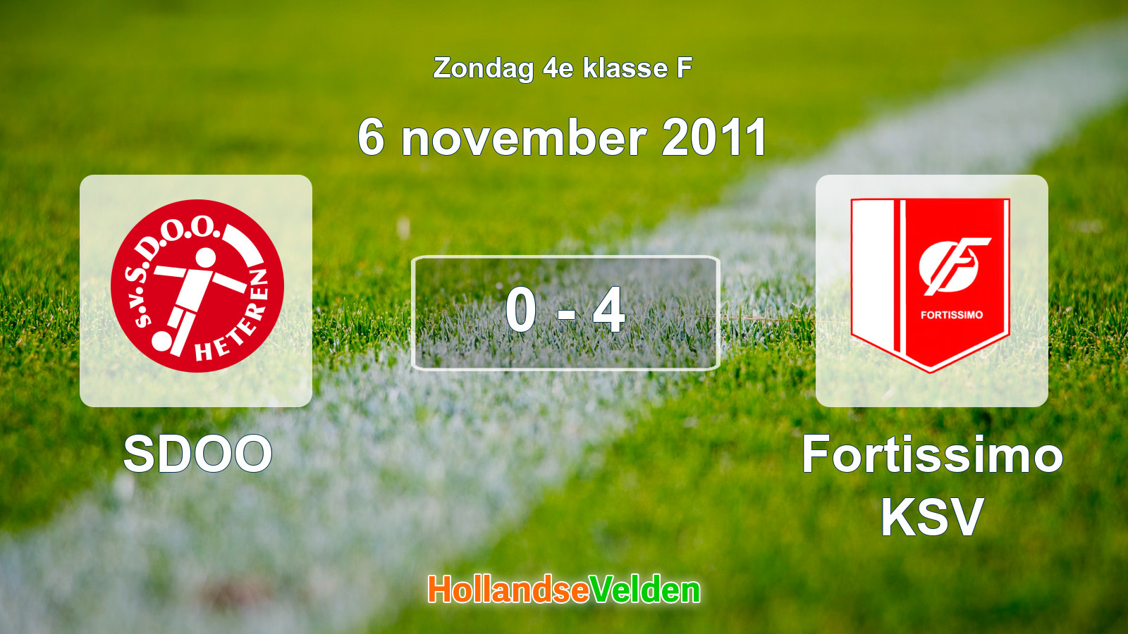 Gespeelde wedstrijd: SDOO - Fortissimo KSV 0 - 4 (6 november 2011)