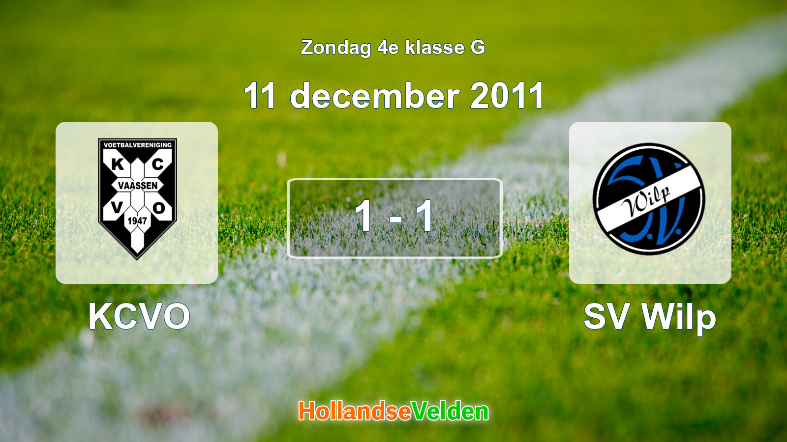 Gespeelde wedstrijd: KCVO - SV Wilp 1 - 1 (11 december 2011)