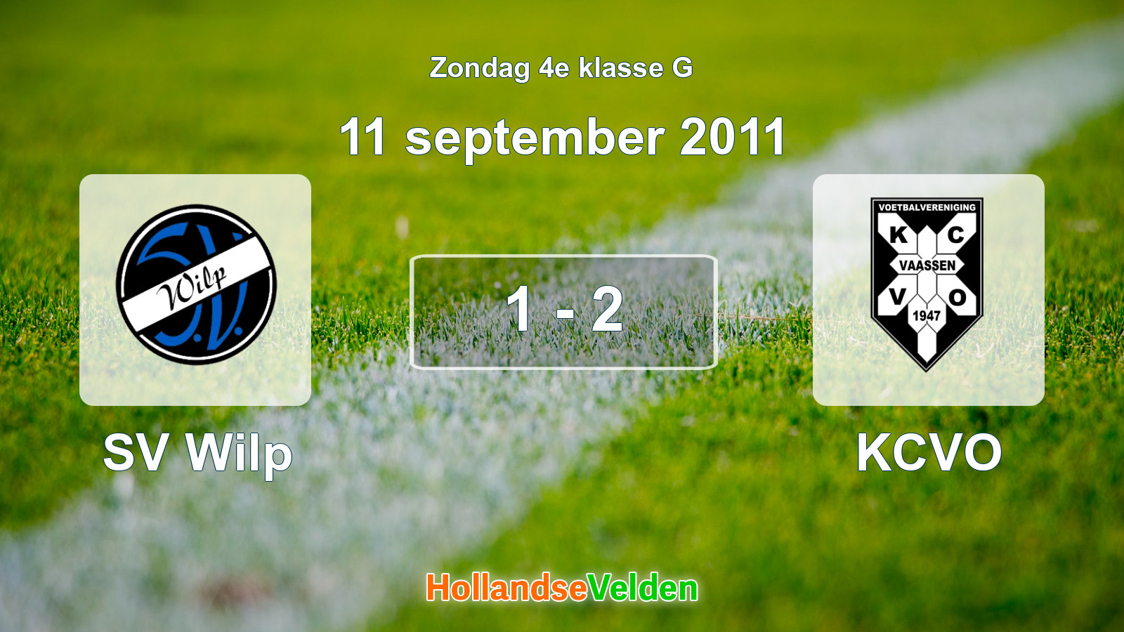 Gespeelde wedstrijd: SV Wilp - KCVO 1 - 2 (11 september 2011)