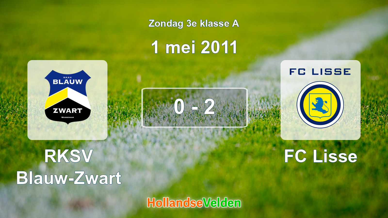 Gespeelde wedstrijd: RKSV Blauw-Zwart - FC Lisse 0 - 2 (1 mei 2011)