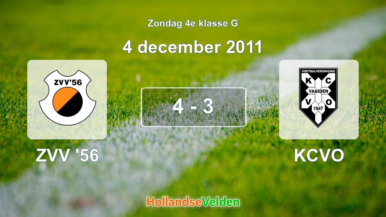 Gespeelde wedstrijd: ZVV '56 - KCVO 4 - 3 (4 december 2011)