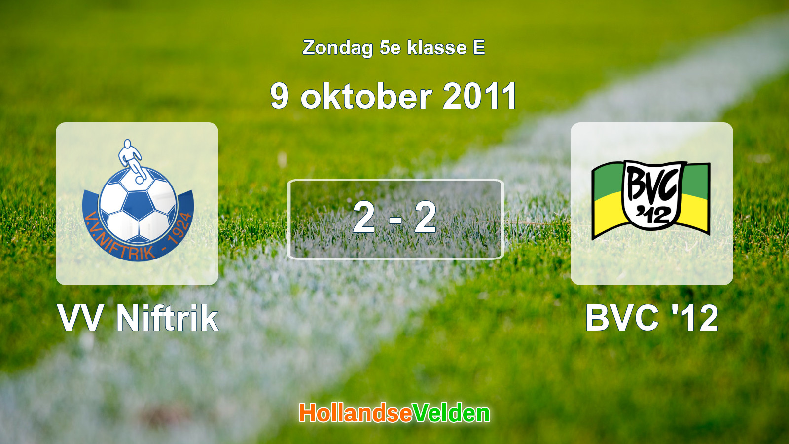 Gespeelde wedstrijd: VV Niftrik - BVC '12 2 - 2 (9 oktober 2011)