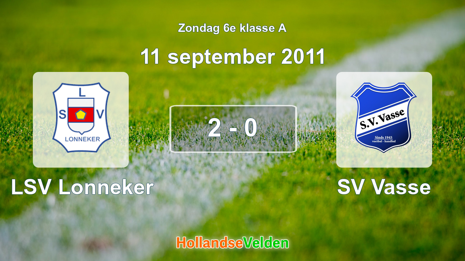 Gespeelde wedstrijd: LSV Lonneker - SV Vasse 2 - 0 (11 september 2011)