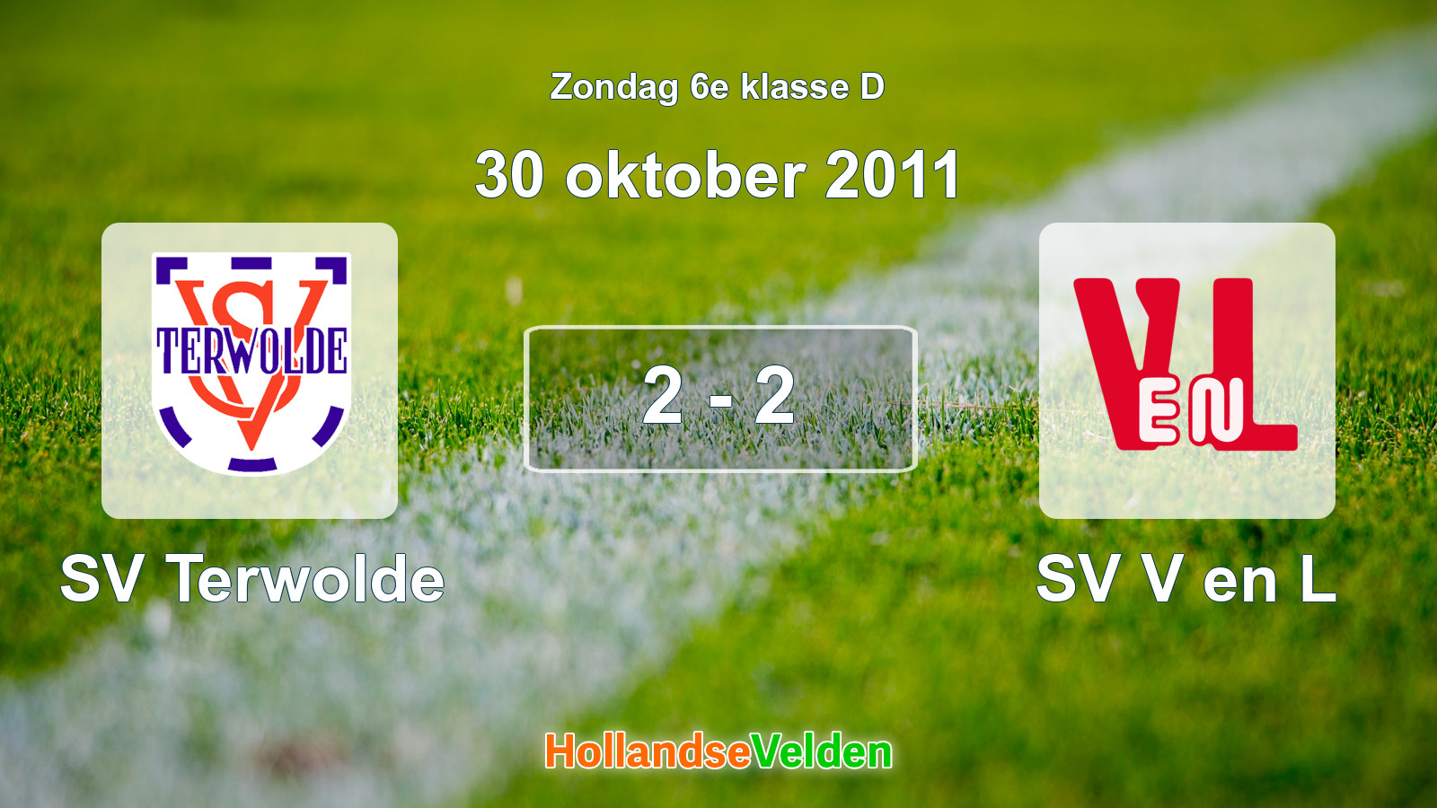 Gespeelde wedstrijd: SV Terwolde - SV V en L 2 - 2 (30 oktober 2011)
