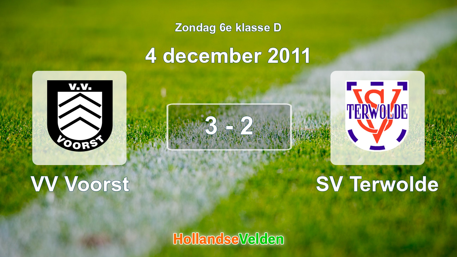 Gespeelde wedstrijd: VV Voorst - SV Terwolde 3 - 2 (4 december 2011)