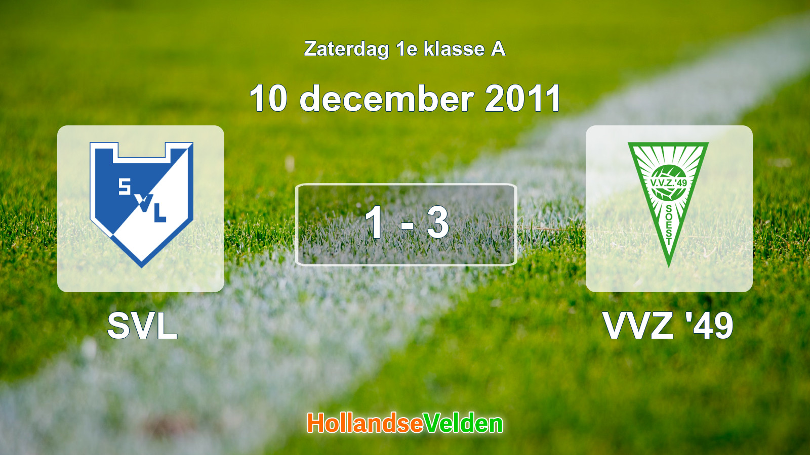 Gespeelde wedstrijd: SVL - VVZ '49 1 - 3 (10 december 2011)