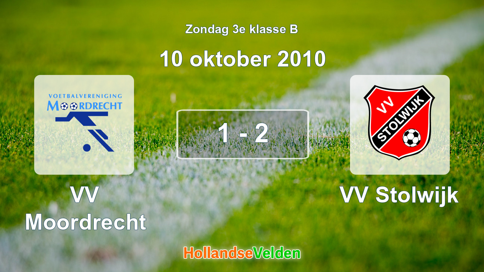 Gespeelde wedstrijd: VV Moordrecht - VV Stolwijk 1 - 2 (10 oktober 2010)