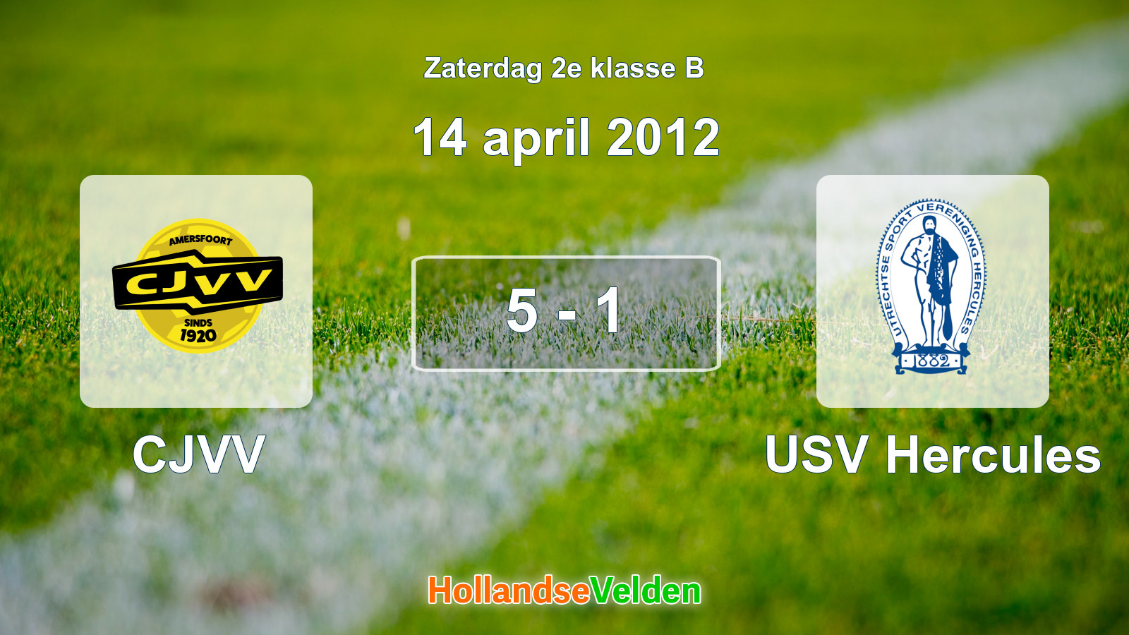 Gespeelde wedstrijd: CJVV - USV Hercules 5 - 1 (14 april 2012)