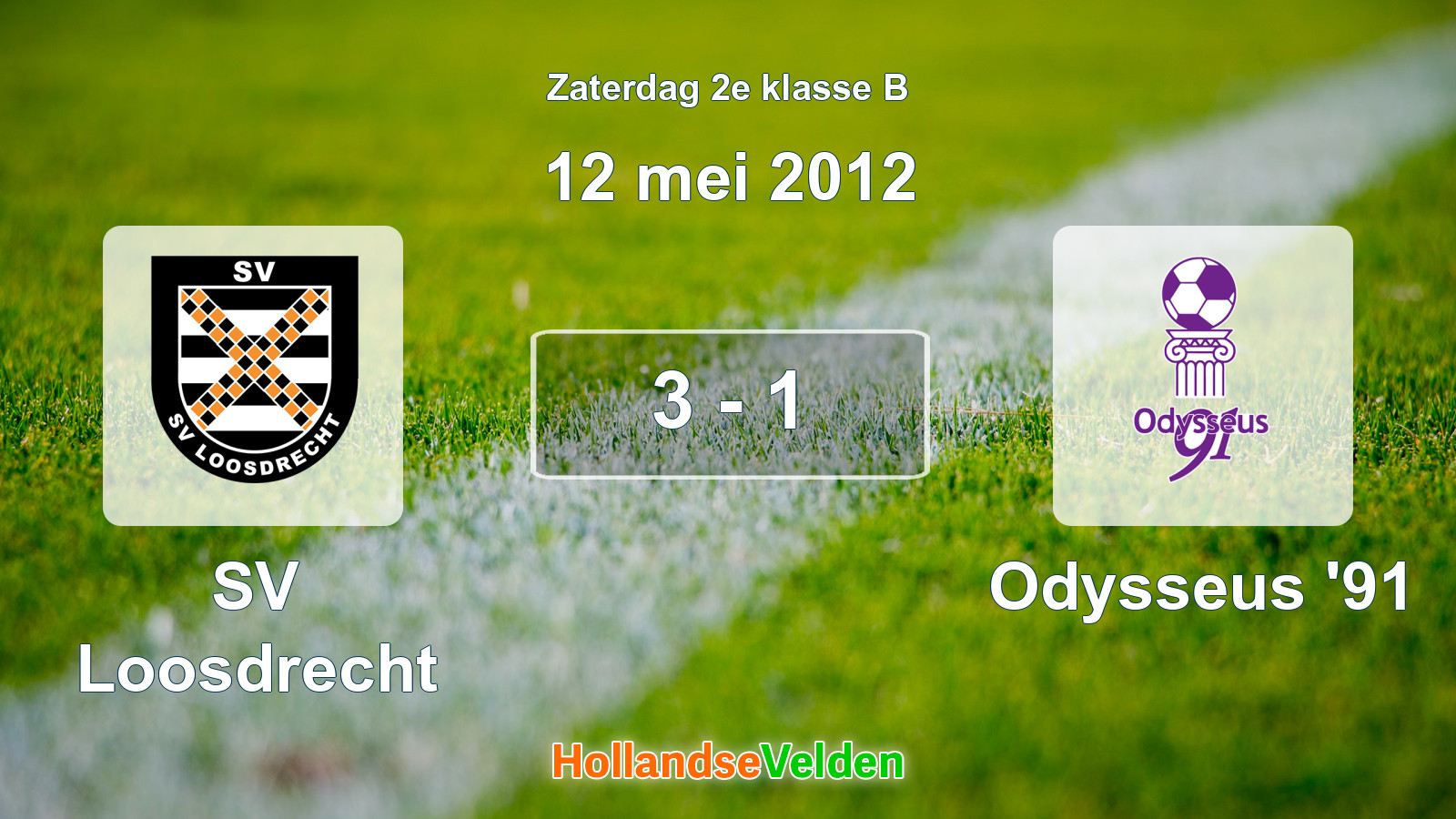 Gespeelde wedstrijd: SV Loosdrecht - Odysseus '91 3 - 1 (12 mei 2012)