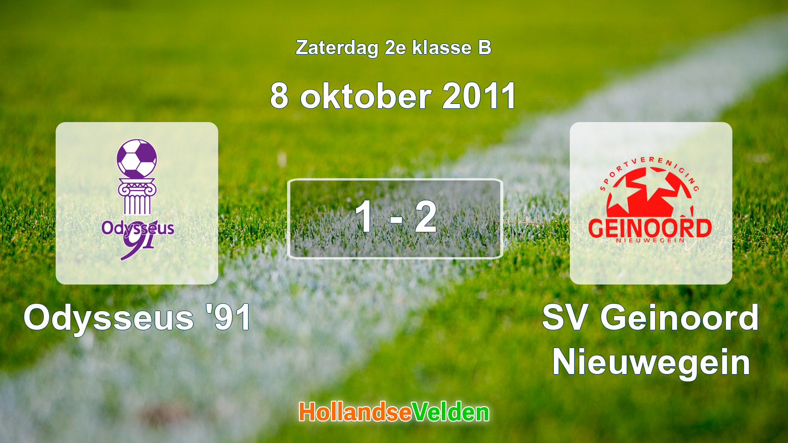 Gespeelde wedstrijd: Odysseus '91 - SV Geinoord Nieuwegein 1 - 2 (8 oktober 2011)