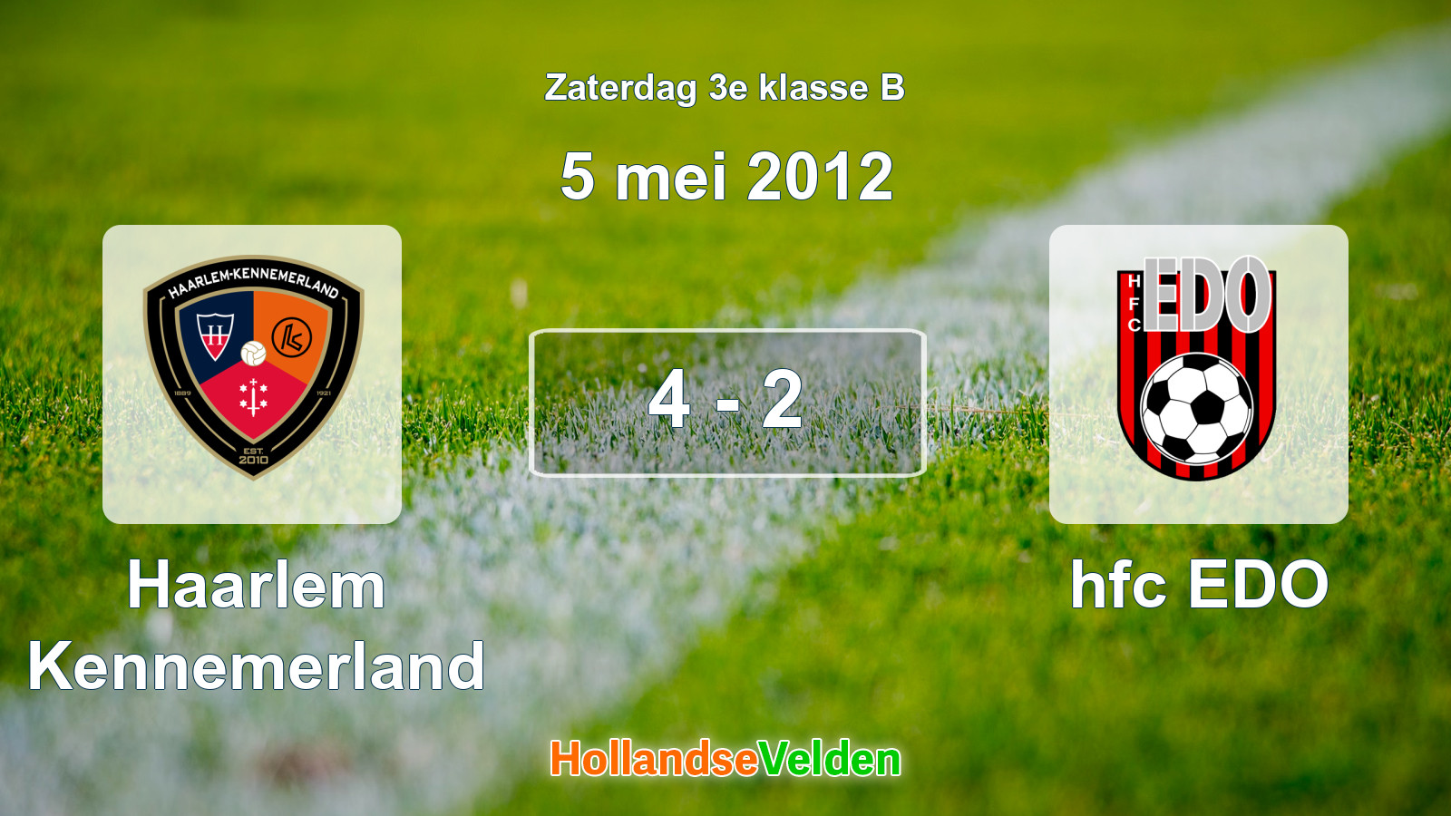 Gespeelde wedstrijd: Haarlem Kennemerland - hfc EDO 4 - 2 (5 mei 2012)