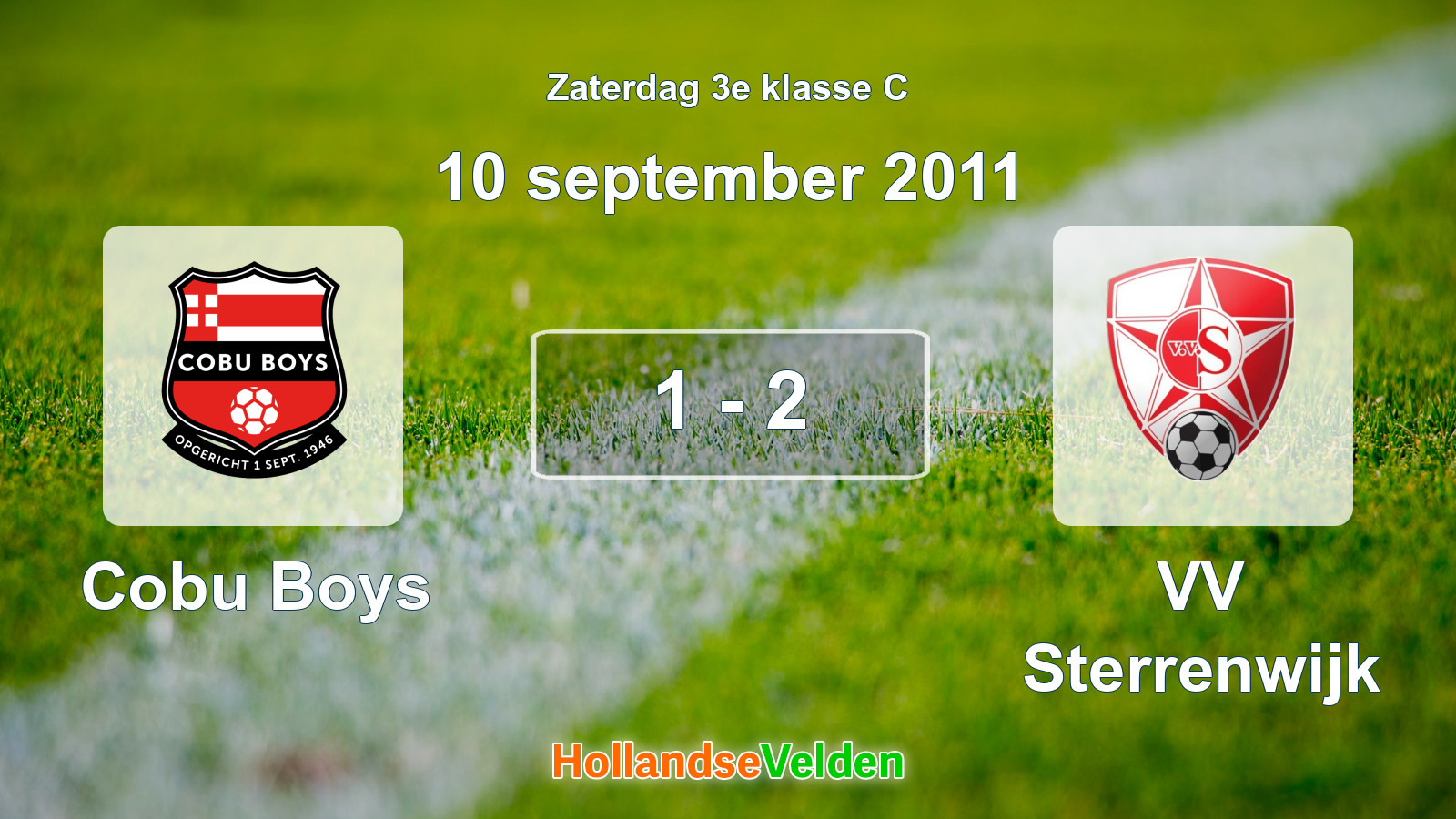 Gespeelde wedstrijd: Cobu Boys - VV Sterrenwijk 1 - 2 (10 september 2011)