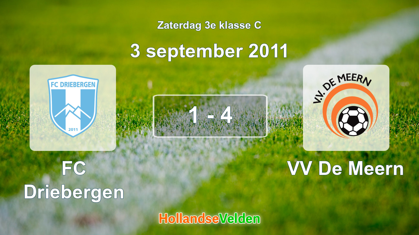 Gespeelde wedstrijd: FC Driebergen - VV De Meern 1 - 4 (3 september 2011)