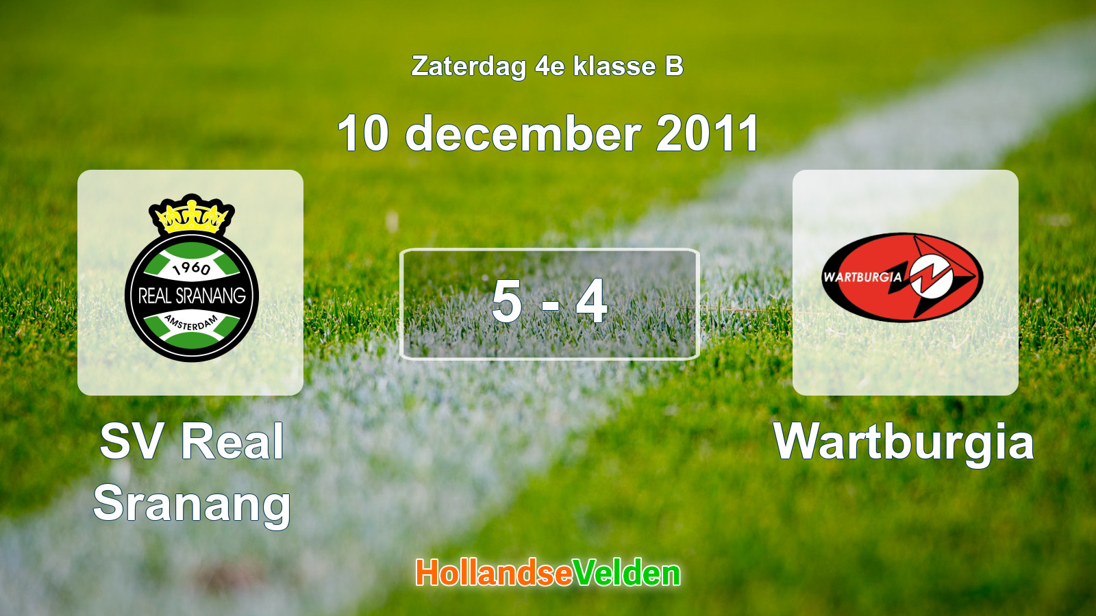 Gespeelde wedstrijd: SV Real Sranang - Wartburgia 5 - 4 (10 december 2011)