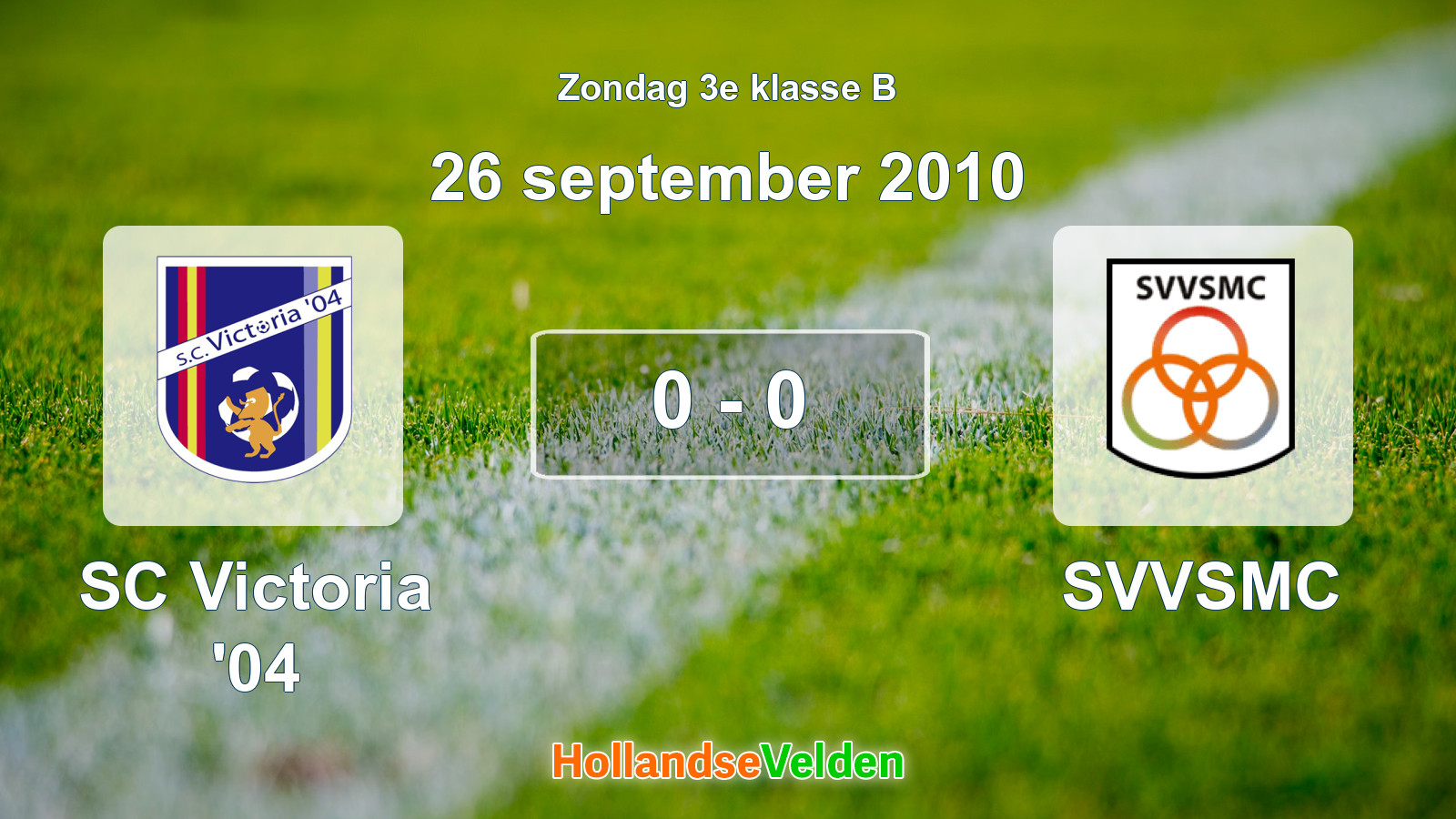 Gespeelde wedstrijd: SC Victoria '04 - SVVSMC 0 - 0 (26 september 2010)