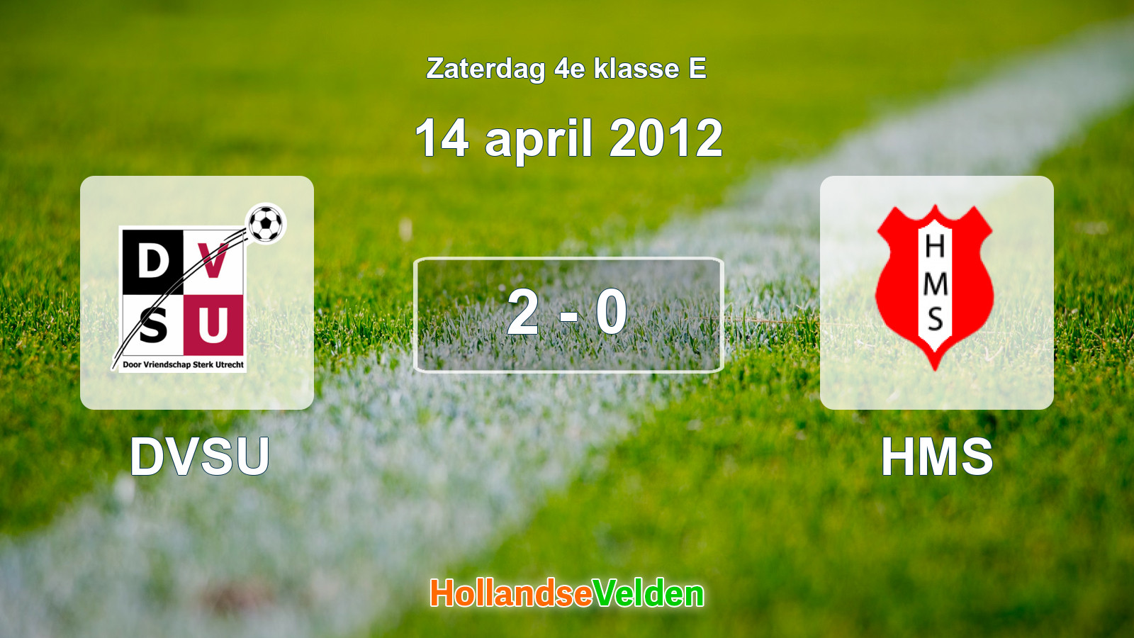 Gespeelde wedstrijd: DVSU - HMS 2 - 0 (14 april 2012)
