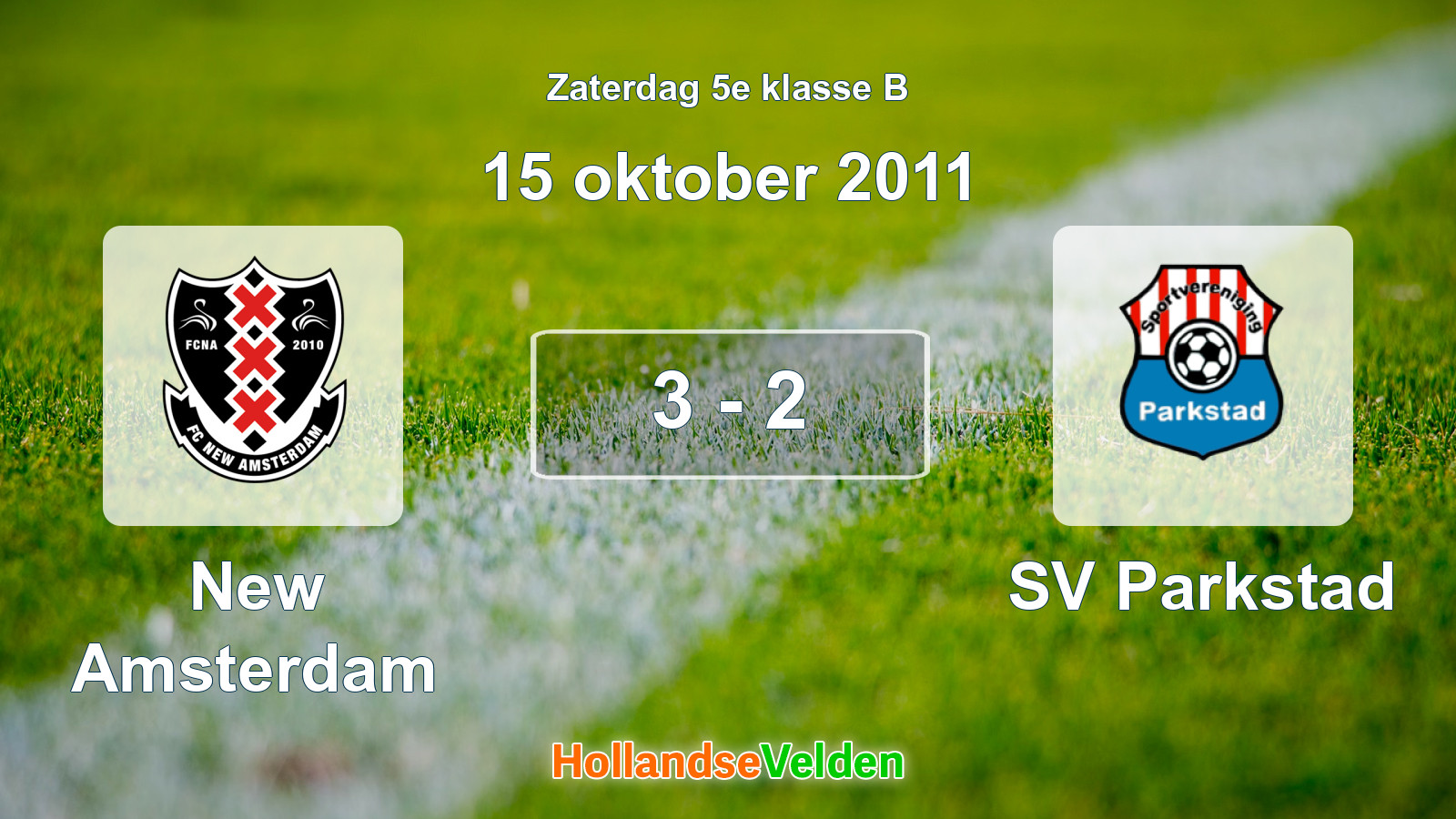 Gespeelde wedstrijd: New Amsterdam - SV Parkstad 3 - 2 (15 oktober 2011)