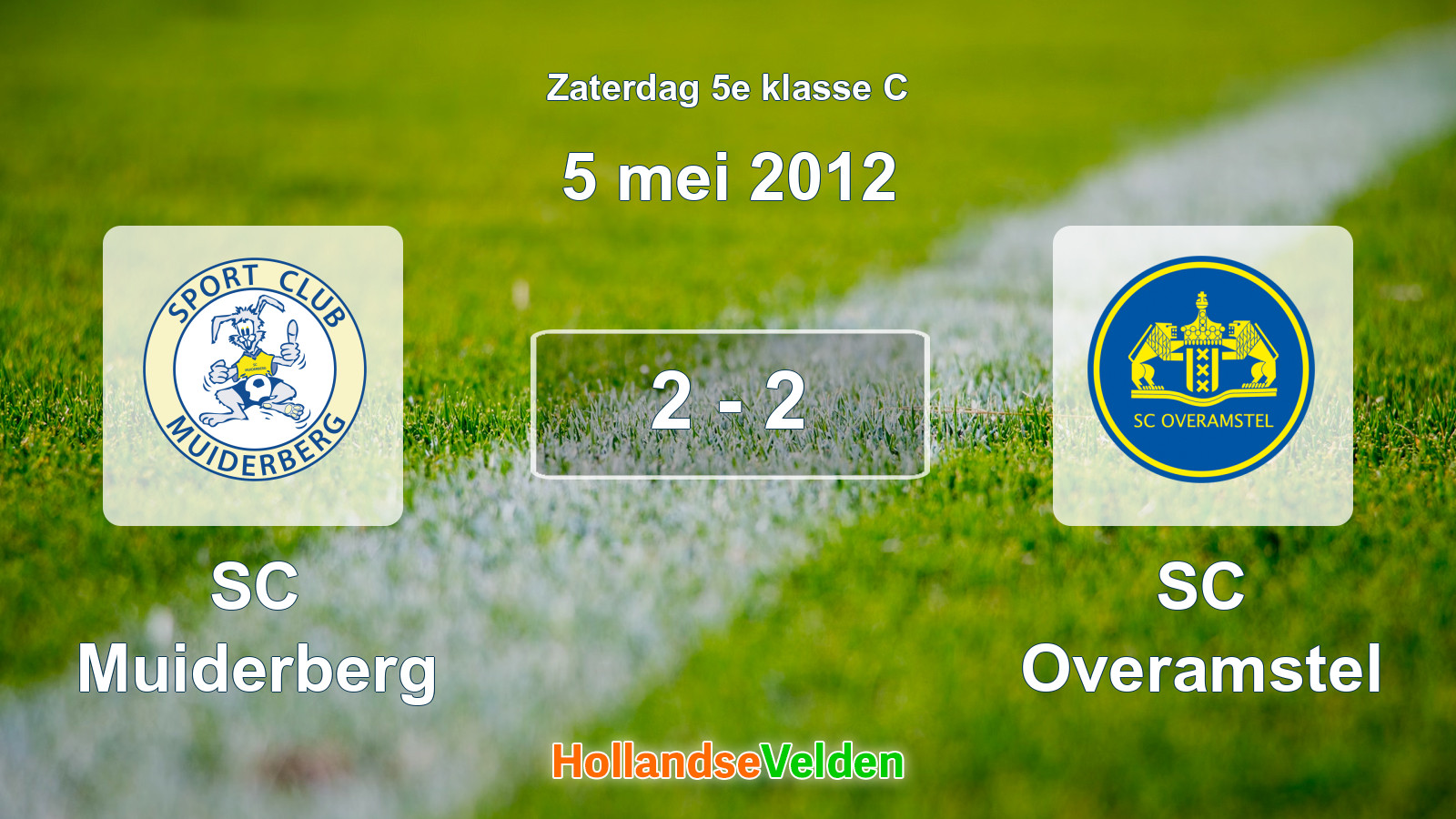 Gespeelde wedstrijd: SC Muiderberg - SC Overamstel 2 - 2 (5 mei 2012)